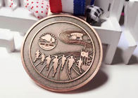 60mm Diameter Custom Sports Medals , 10km Marathon Finishers Running Award Medals